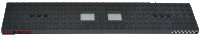 LEGO part Train Base 6 x 28 with 3 Round Holes Each End and 2 x 2 Cutouts with 'OIL', HYDRAULICS' and Checkered Stripe Pattern on Both Sides (Stickers) - Set 4643 92339pb01