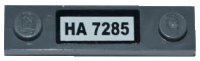 LEGO part Plate, Modified 1 x 4 with 2 Studs without Groove with 'HA 7285' Pattern (Sticker) - Set 7285 92593pb004