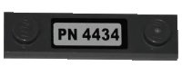 LEGO part Plate, Modified 1 x 4 with 2 Studs without Groove with 'PN 4434' Pattern (Sticker) - Set 4434 92593pb005