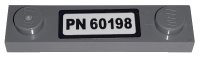 LEGO part Plate, Modified 1 x 4 with 2 Studs without Groove with 'PN 60198' Pattern (Sticker) - Set 60198 92593pb039