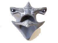 LEGO part Minifigure, Headgear Head Cover, Hammerhead Shark with Black Eyes and Light Bluish Gray Lines Pattern 92943pb01