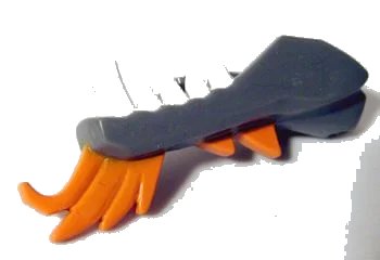LEGO onderdeel Dragon Head (Ninjago) Jaw Lower with White Teeth and Orange Spines Pattern (93072pb01)