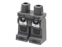 LEGO onderdeel Hips and Legs with Iron Man Silver Knee Plates and Boots Pattern 970c00pb0237