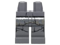 LEGO onderdeel Hips and Legs with SW Robe with Dark Tan Camouflage and Silver Dots Pattern 970c00pb0449