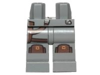 LEGO part Hips and Legs with SW Dark Brown Holster and Knee Pads Pattern 970c00pb0606