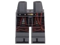 LEGO onderdeel Hips and Legs with Black and Gold Belt, Robe, Knee Straps and Black Zoris Pattern 970c00pb0657