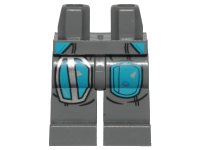 LEGO part Hips and Legs with SW Mandalorian Dark Azure Armor Plates Pattern 970c00pb1067