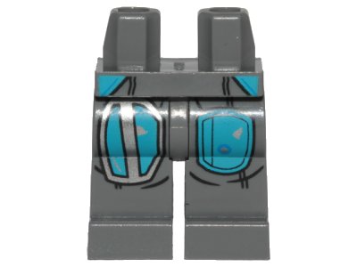 LEGO onderdeel Hips and Legs with SW Mandalorian Dark Azure Armor Plates Pattern (970c00pb1067)