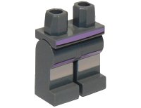 LEGO part Hips and Legs with Light Nougat and Medium Lavender Stripes Pattern 970c00pb1264