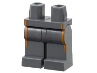 LEGO part Hips and Legs with Orange Stripes Pattern 970c00pb1616