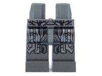 LEGO part Hips and Pearl Dark Gray Legs with Silver Armor Pattern 970c77pb03