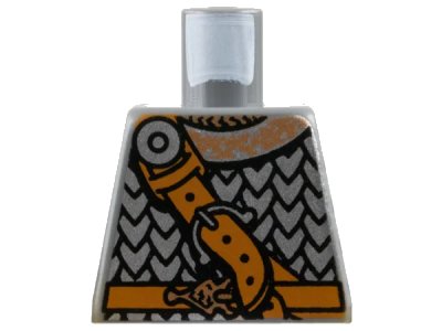 LEGO onderdeel Torso Viking Scale Mail and Diagonal Leather Belt Pattern (973pb0377)