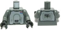 LEGO part Torso SW Imperial Officer 3 Pattern (Hoth) / Dark Bluish Gray Arms / Black Hands 973pb0625c01