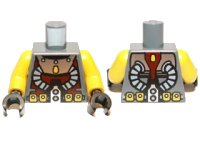 LEGO onderdeel Torso Atlantis Diver Two Hoses and Yellow Belt Pattern / Yellow Arms / Black Hands 973pb0799c01