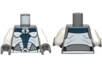 LEGO part Torso SW Umbaran Soldier Armor Pattern / White Arms / Dark Bluish Gray Hands 973pb1314c01