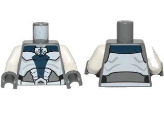 LEGO onderdeel Torso SW Umbaran Soldier Armor Pattern / White Arms / Dark Bluish Gray Hands (973pb1314c01)