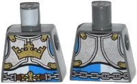 LEGO part Torso Castle King's Knight Breastplate with Crown, Chain Belt Pattern 973pb1509