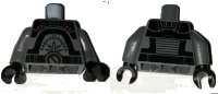 LEGO onderdeel Torso SW Black Armor Plates with Red Button Pattern (Inquisitor Fifth Brother) / Dark Bluish Gray Arms / Black Hands 973pb2361c01