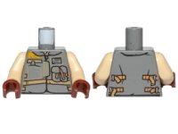 LEGO onderdeel Torso SW Jacket with Dark Tan Belts and Pockets Pattern (Rebel Trooper) / Tan Arms / Reddish Brown Hands 973pb2475c01
