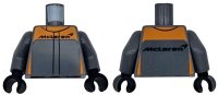 LEGO part Torso Racing Suit with Orange Trim and Black McLaren Logo Pattern / Dark Bluish Gray Arms / Black Hands 973pb5617c01
