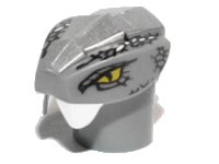 LEGO part Minifigure, Head, Modified Snake with Silver Scales Pattern (Chokun) 98148pb02