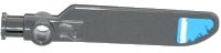 LEGO part Technic Rotor Blade Small with Axle and Pin Connector End with White Stripe on Dark Azure Background Pattern on Top (Sticker) - Set 70129 99012pb03