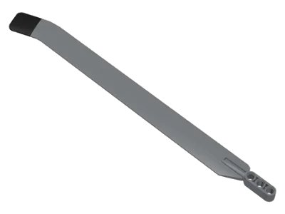 LEGO onderdeel Technic Rotor Blade Large Bent with 3L Liftarm Thick and Black Rubber Tip Pattern (99013pb01)