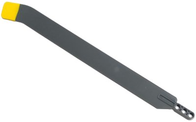 LEGO part Technic Rotor Blade Large Bent with 3L Liftarm Thick and Yellow Rubber Tip Pattern (99013pb02)