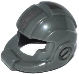 LEGO onderdeel Minifigure, Headgear Helmet Space with Open Visor Large and Silver Stripe Pattern (99254pb01)