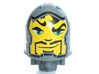 LEGO part Large Figure Head with Rascus Pattern bb0153pb03