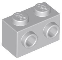 LEGO part Stein, Modifié 1 x 2 avec Tenons sur 1 Côté (11211)
