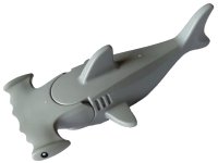 LEGO part Shark Hammerhead with Debossed Gills with Black Eyes and White Pupils Pattern 14518c03pb02