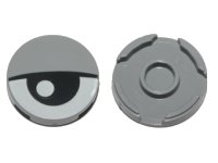 LEGO part Tile, Round 2 x 2 with Bottom Stud Holder with Eye and Eyelid Pattern 14769pb027