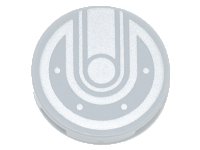 LEGO part Piastrella, Rotonda 2 x 2 con Supporto Bottone Inferiore con Linee Argento, Bulloni/Puntini Motivo 14769pb226