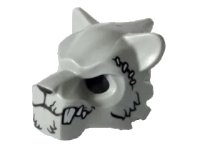 LEGO part Minifigure, Headgear Mask Tiger with White Fangs, Fur, Purple Sinew Patches and Stitches Pattern 15083pb04