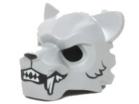 LEGO part Minifigure, Headgear Mask Tiger with White Fangs, Black Fur and Open Mouth with Teeth Pattern 15083pb08