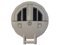 LEGO onderdeel Dish 6 x 6 Inverted with Bar Handle with SW TIE Striker Hatch Pattern 18675pb08