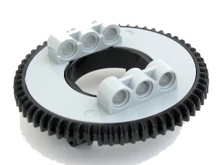 LEGO onderdeel Technic Turntable 60 Tooth with Black Top (18939 / 18938) (18939c01)