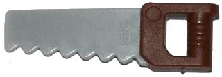 LEGO onderdeel Minifigure, Utensil Tool Saw with Reddish Brown Handle Pattern (18983pb01)