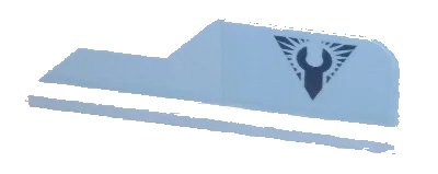 LEGO onderdeel Tail 8 x 1 with Stepped Fin with StarScavenger Logo Pattern Model Left Side (Sticker) - Set 75147 (23930pb001L)