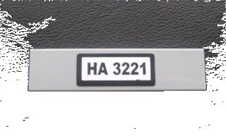 LEGO onderdeel Tegel 1 x 4 met Zwart 'HA 3221' Patroon op Witte Achtergrond (Sticker) - Set 3221 (2431pb0098)