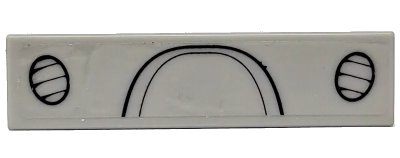 LEGO onderdeel Tile 1 x 4 with Dashboard and Speakers Pattern (Sticker) - Set 4431 (2431pb0236)