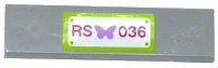 LEGO onderdeel Tile 1 x 4 with Butterfly and 'RS 036' Pattern (Sticker) - Set 41036 2431pb0345