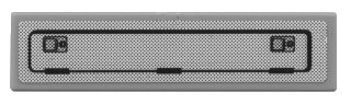 LEGO part Tile 1 x 4 with Service Door with Two Handles on White Background Pattern (Sticker) - Set 7733 (2431pb0485)