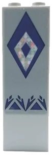 LEGO part Brick 1 x 2 x 5 with Dark Purple Diamond with Silver Holographic Center Pattern (Sticker) - Set 41164 2454pb302