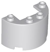 LEGO part Cilindro Mitad 2 x 4 x 2 con Corte 1 x 2 24593