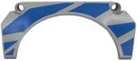 LEGO part Technic, Panel Car Mudguard Arched #32 11 x 2 x 5 Straight Top with Blue Racing Stripes Pattern Model Left Side 2509pb01L