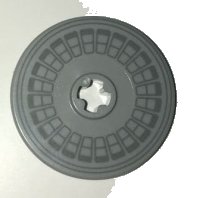 LEGO part Technic, Disk 3 x 3 with Hubcap Pattern 2723pb086