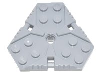 LEGO part Plate, Modified 6 x 6 Hexagonal with Pin Hole 27255