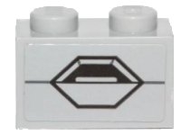 LEGO part Mattone 1 x 2 con Motivo Pannello Esagono AT-ST SW (Adesivo) - Set 75153 3004pb145